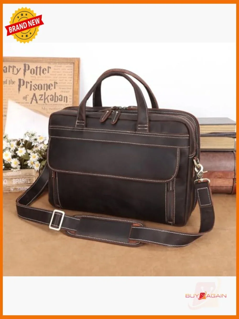 Leather Briefcase 15.6
